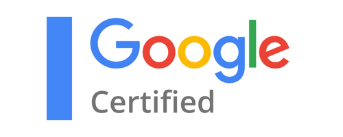 Google Certified badge showcasing proficiency in Google Ads and digital marketing solutions